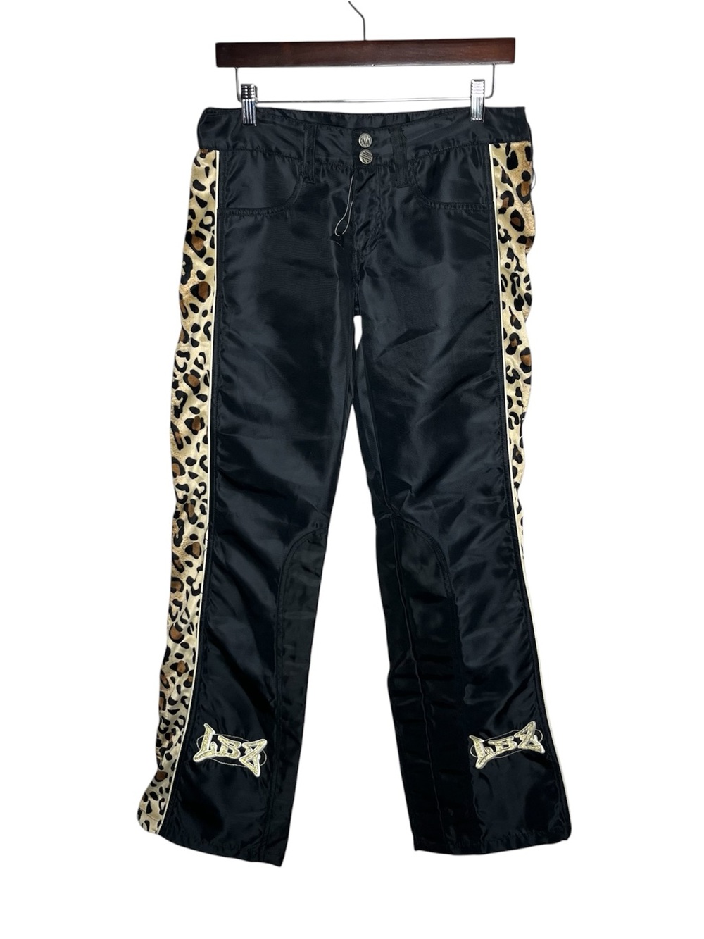 Y2K Vintage LBZ Cheetah Leopard Side Panel Low Rise Motocross Pants Streetwear